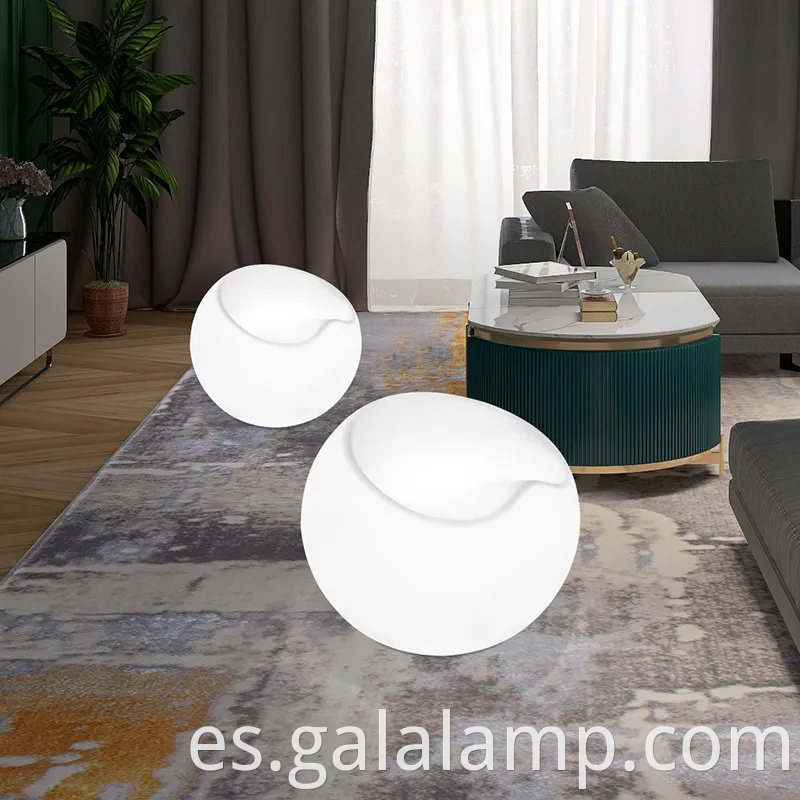 Silla redonda de iluminación LED moderna y mesa de mesa
